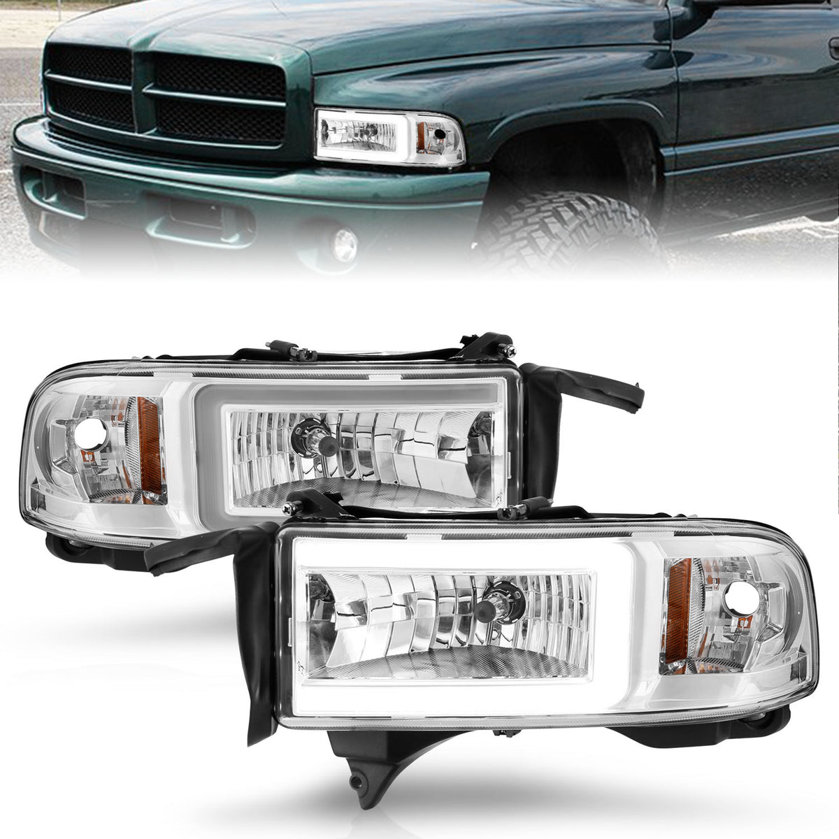 1994-2001 Dodge Ram / 1994-2002 Dodge Ram Crystal Headlight