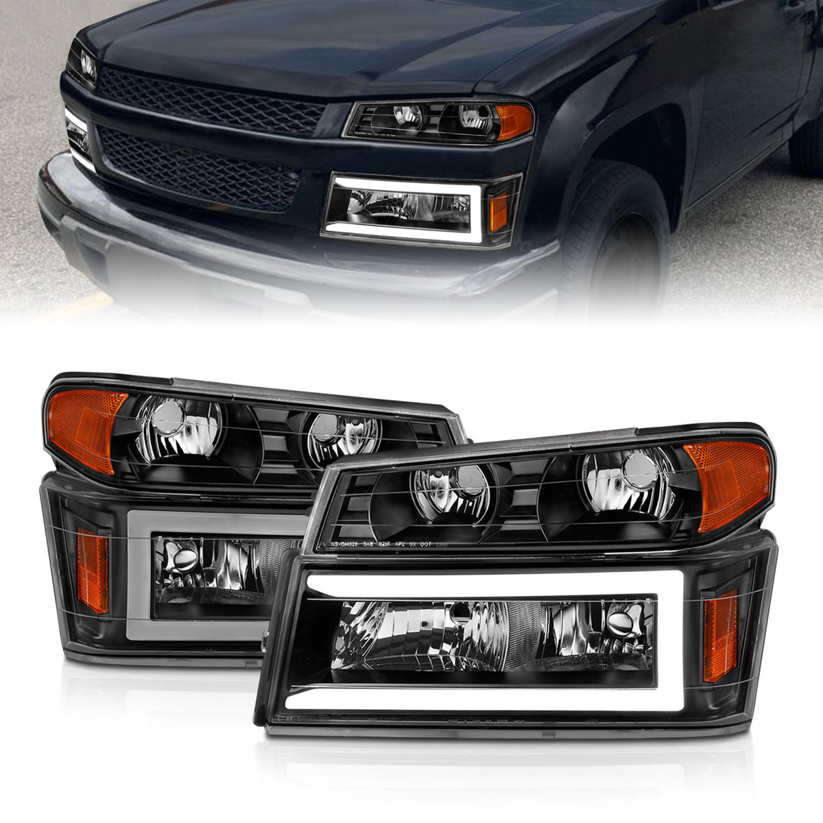 2004-2012 Chevrolet Colorado / 2004-2012 GMC Canyon / 2006 Isuzu i-280 Crystal Headlight