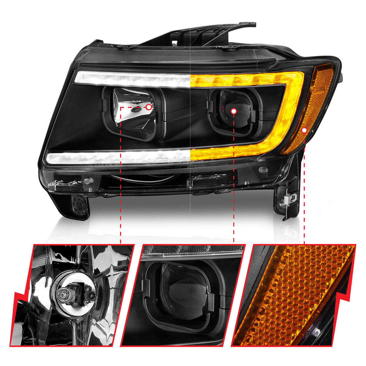 2011-2013 Jeep Grand Cherokee Projector Headlight
