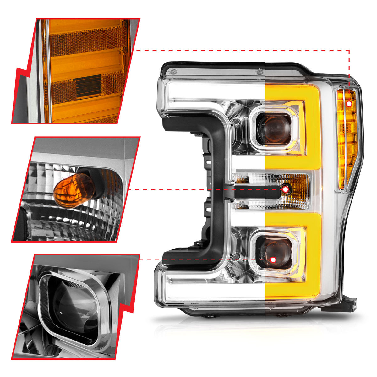 2017-2019 Ford F-250 / 2017-2019 Ford F-350 LED Projector Headlight