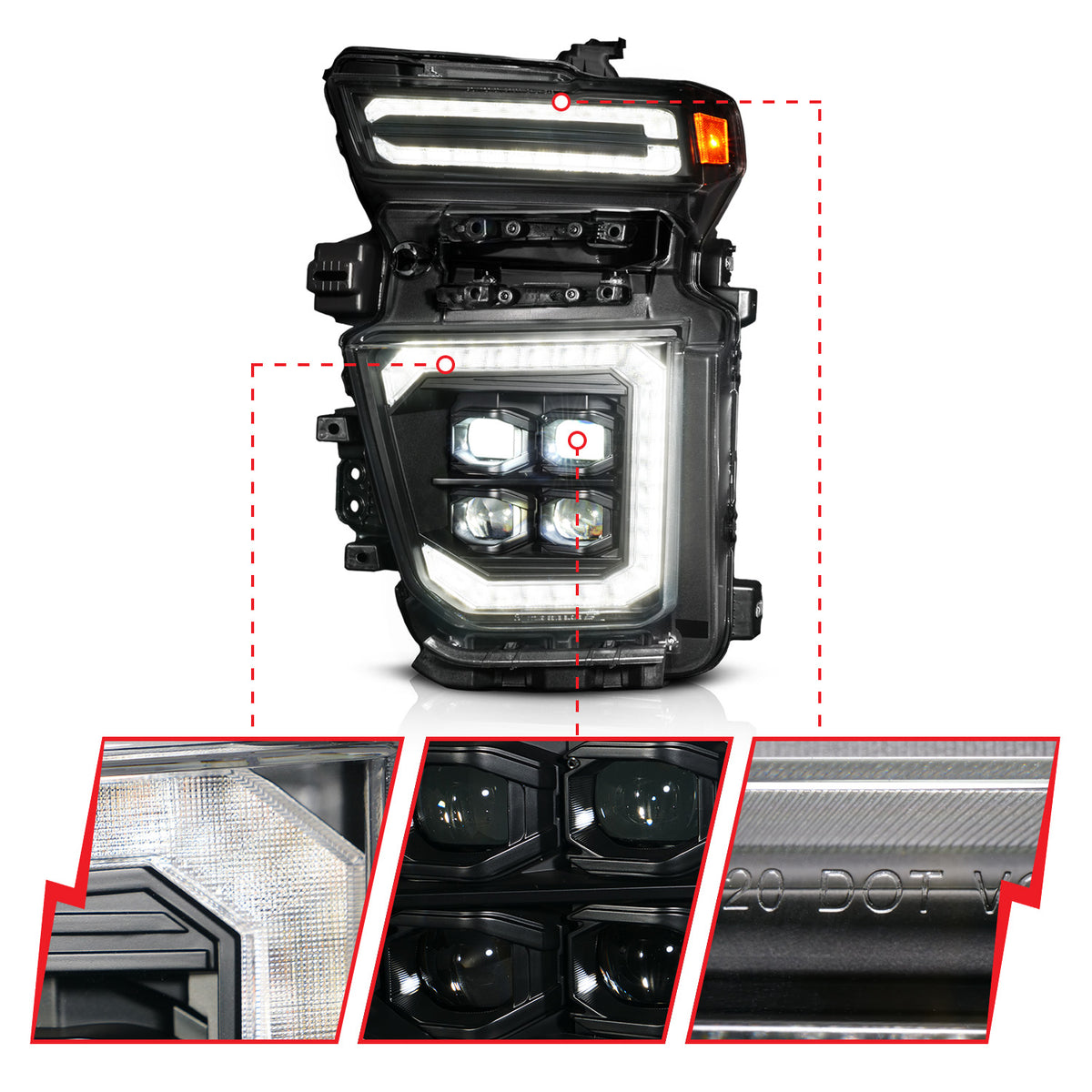 2020-2023 Chevrolet Silverado LED Projector Headlight