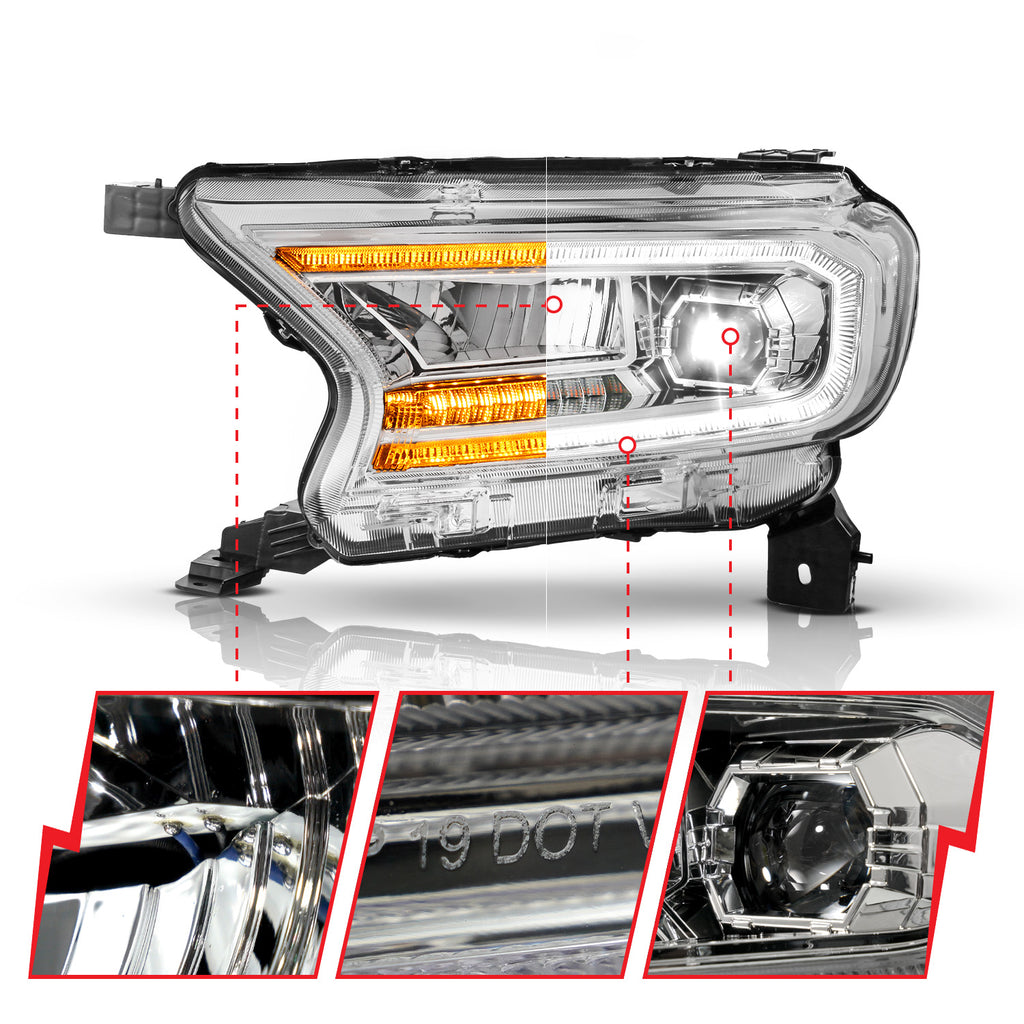 2019-2023 Ford Ranger LED Projector Headlight