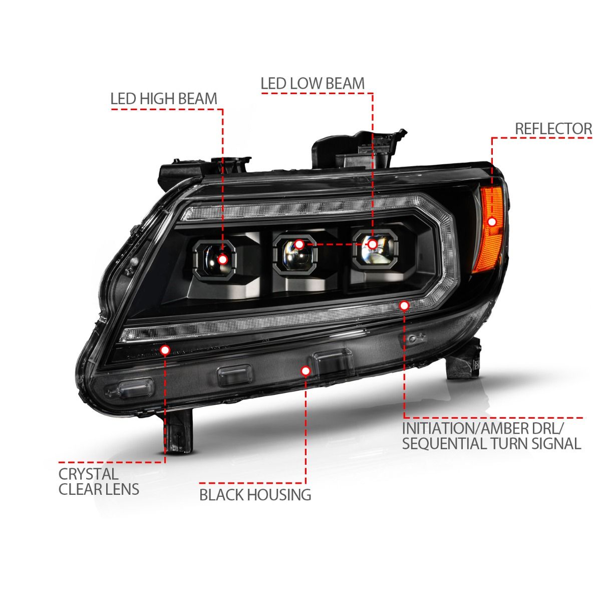 2015-2022 Chevrolet Colorado LED Projector Headlight