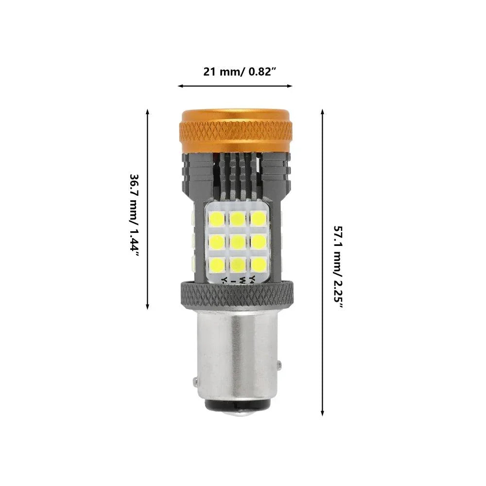 Auxbeam 1157 BAY15D 1156 BA15S BAU15S White Amber Red No Hyper Flash LED Turn