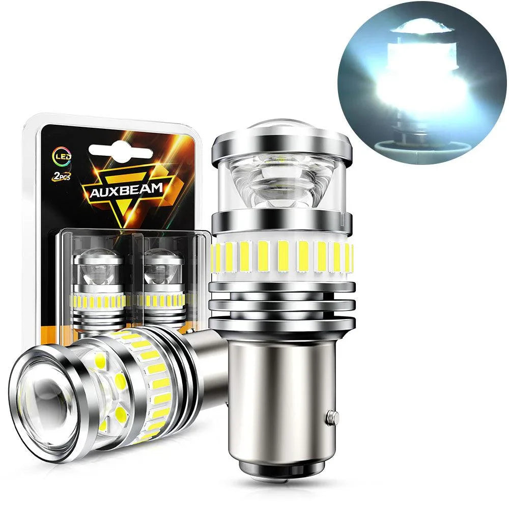 Auxbeam 1157 BAY15D LED Backup Reverse/Turn Signal/Brake Tail Light Bulbs 11W