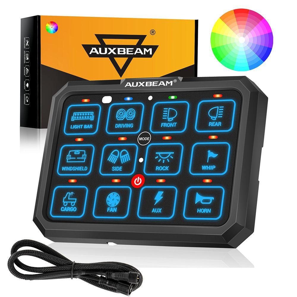 Auxbeam RGB Series 4/6/8/12 Gang LED Switch Panel