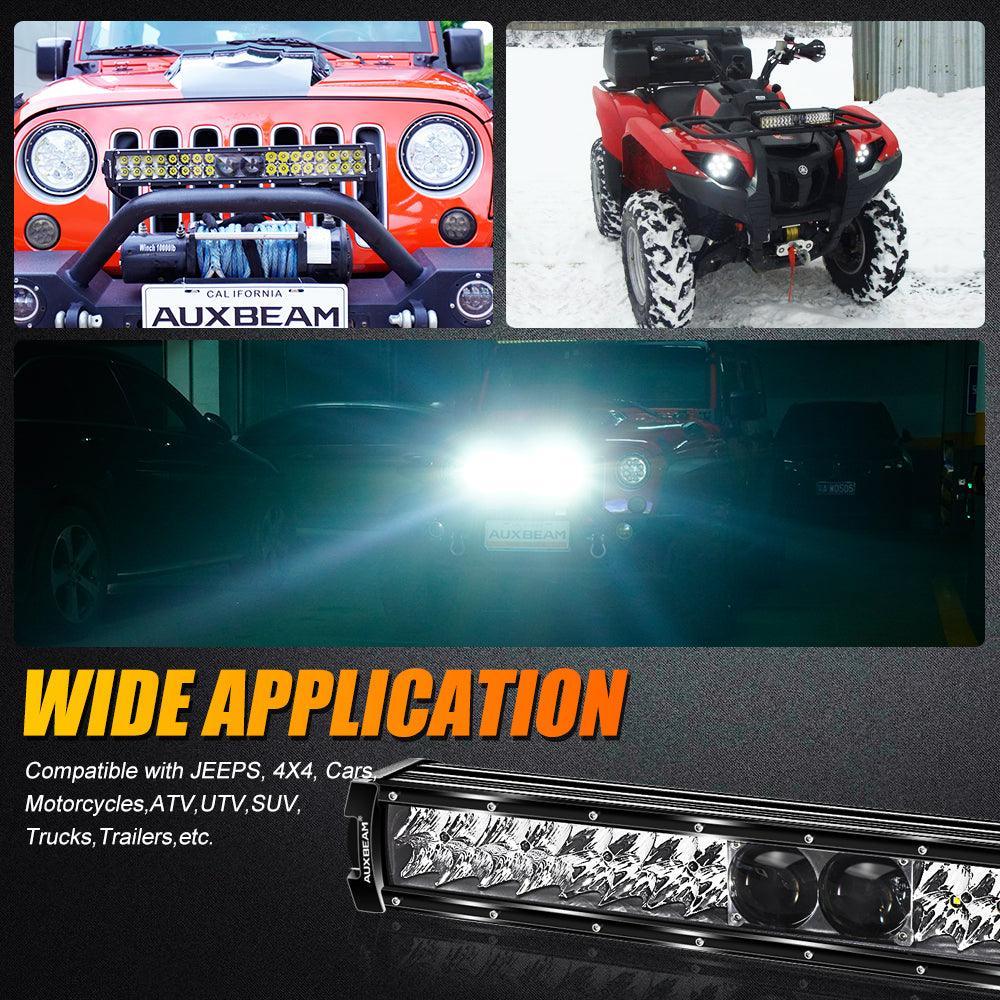 Auxbeam 22 Inch 5D-PRO Series Spot Beam Off Road Led Light Bar+Universal
