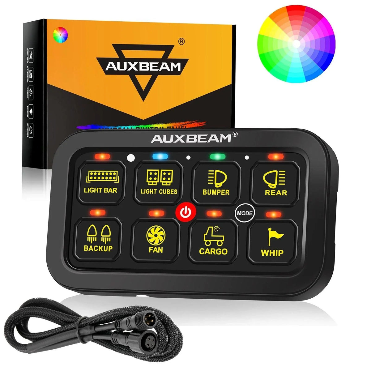 Auxbeam RGB Series 4/6/8/12 Gang LED Switch Panel