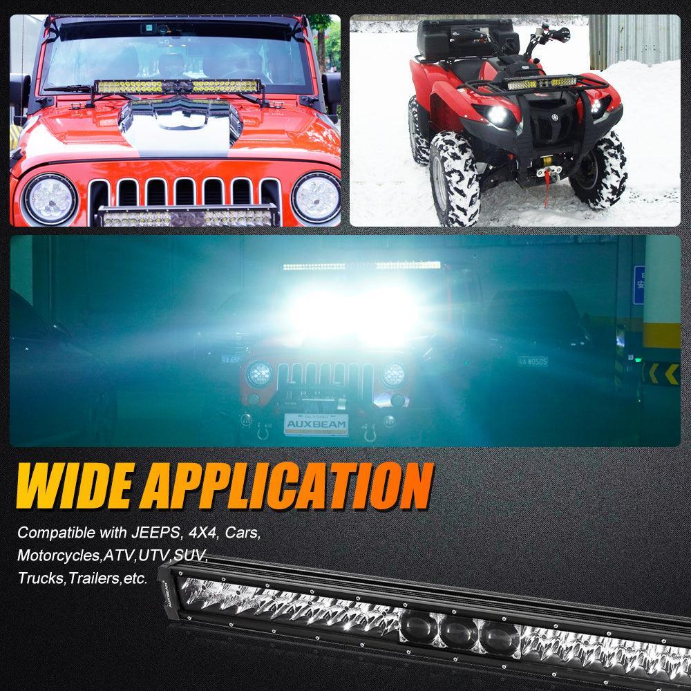 Auxbeam 32 Inch 5D-PRO Series 33000LM Spot Beam Off Road Led Light Bar