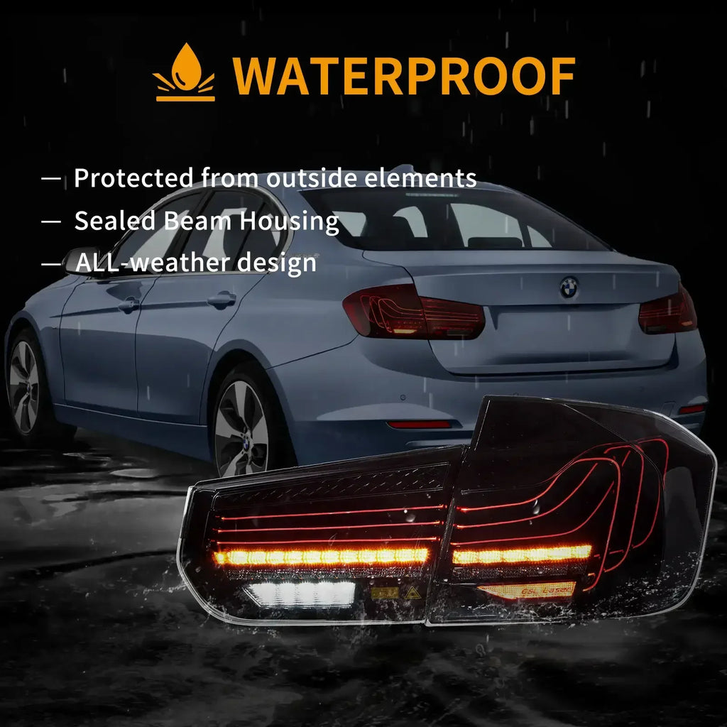 Vland LED Laser Tail Lights Assembly CSL Style Series F30 for 2012-2019 BMW 3
