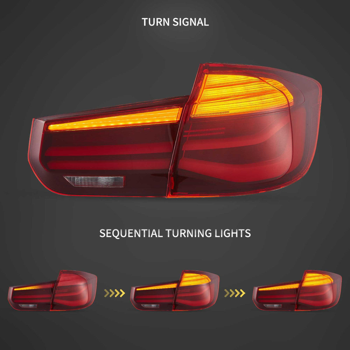 Vland LED Tail Lights Assembly LCl-Style Series for 2012-2019 BMW 3