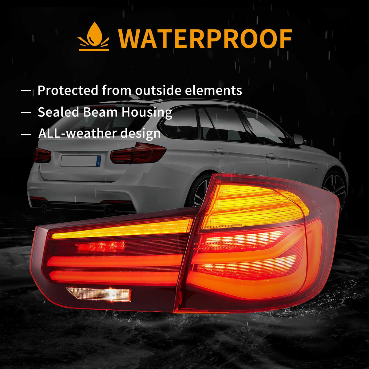 Vland LED Tail Lights Assembly LCl-Style Series for 2012-2019 BMW 3