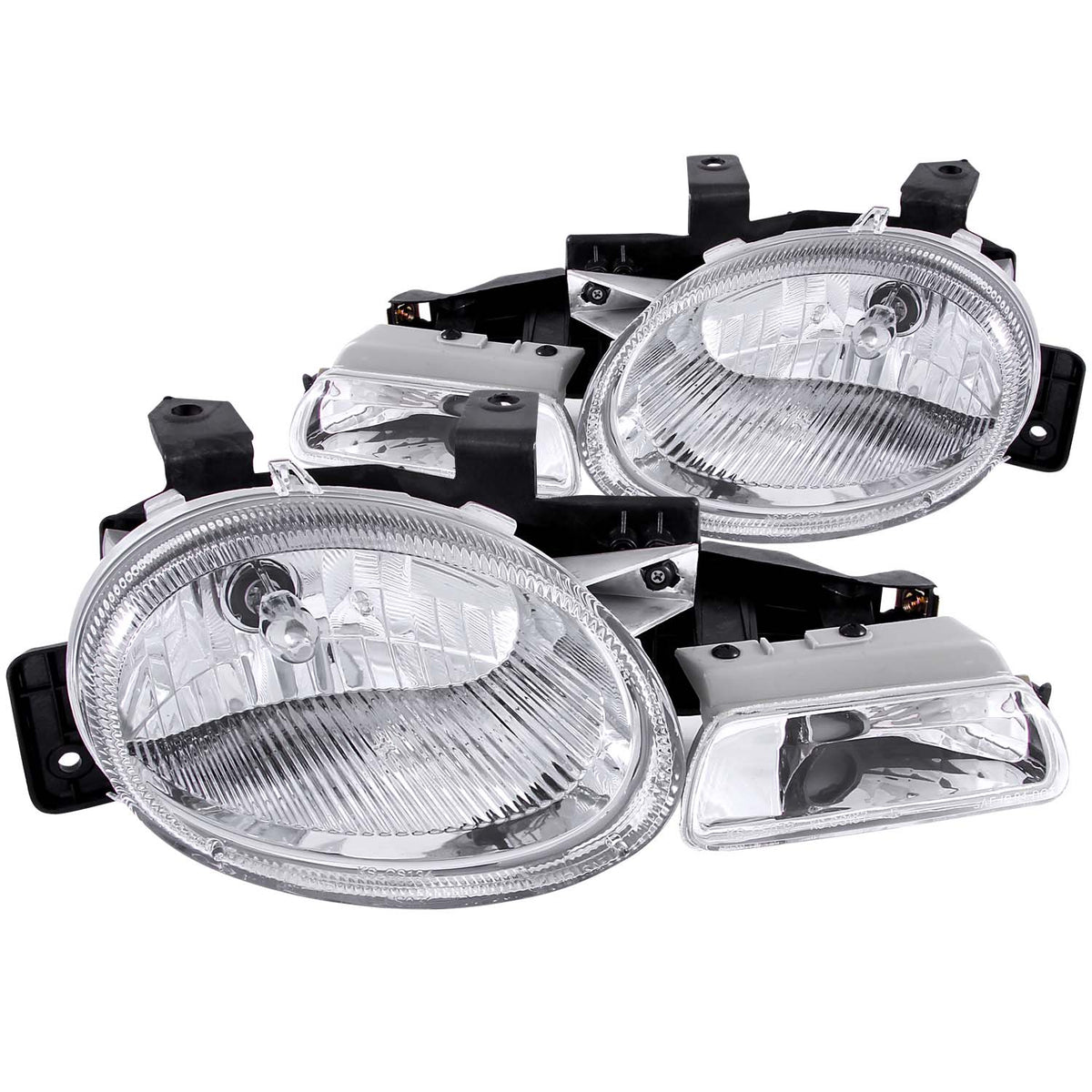 1995-1999 Dodge Neon Crystal Headlight Set