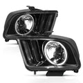 2005-2009 Ford Mustang Crystal Headlight Set W/Halo