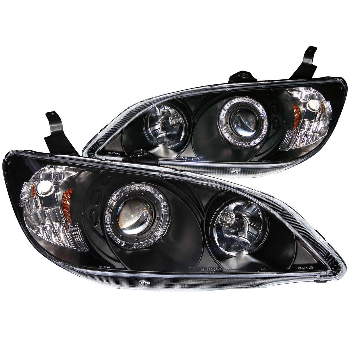 2004-2005 Honda Civic Projector Headlight Set W/Halo