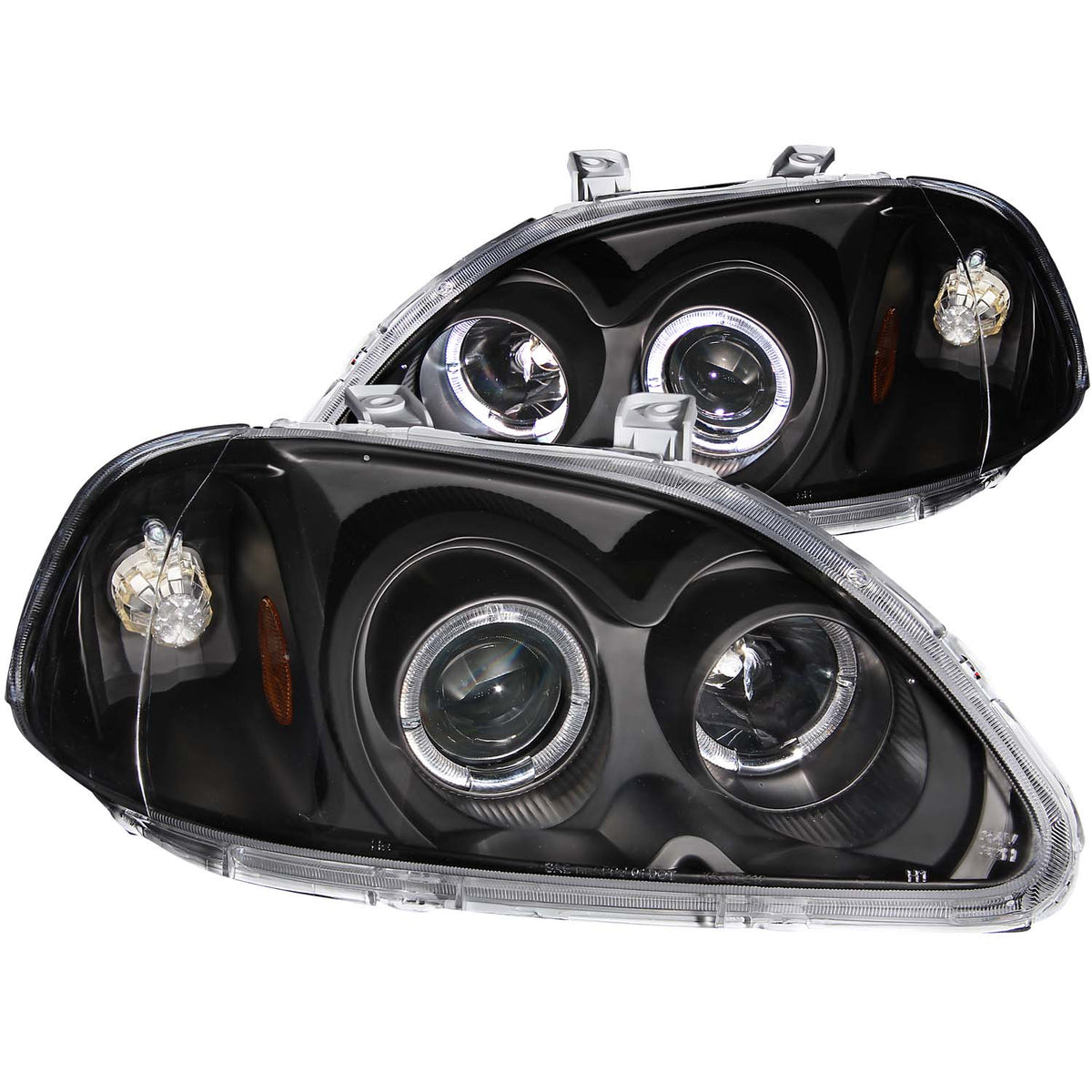 1996-1998 Honda Civic Projector Headlight Set W/Halo