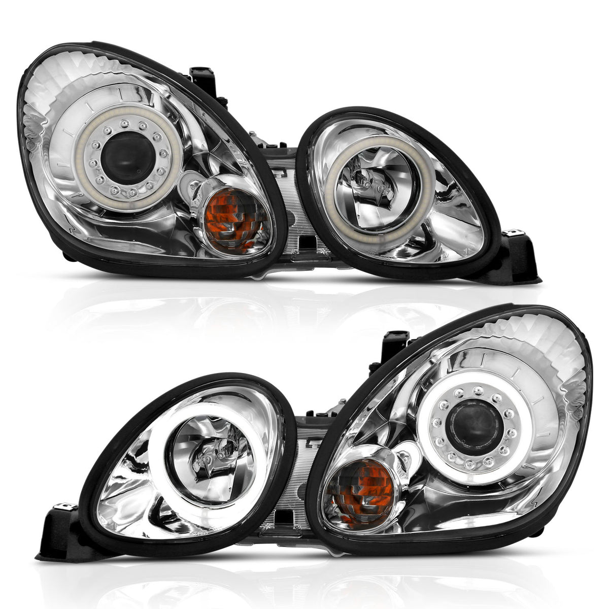 1998-2005 Lexus GS300 / 1998-2000 Lexus GS400 / 2001-2005 Lexus GS430 Projector Headlight Set W/Halo