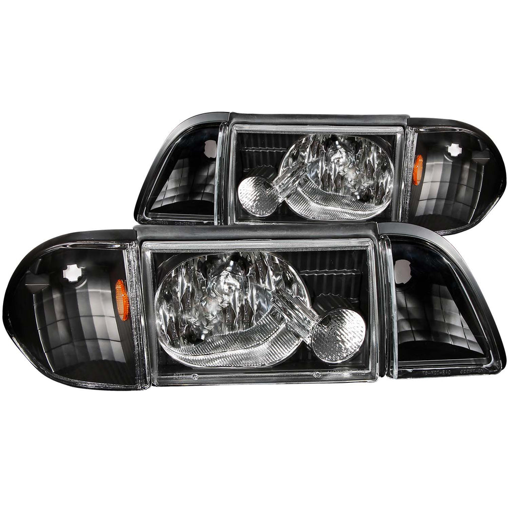 1987-1993 Ford Mustang Crystal Headlight Set