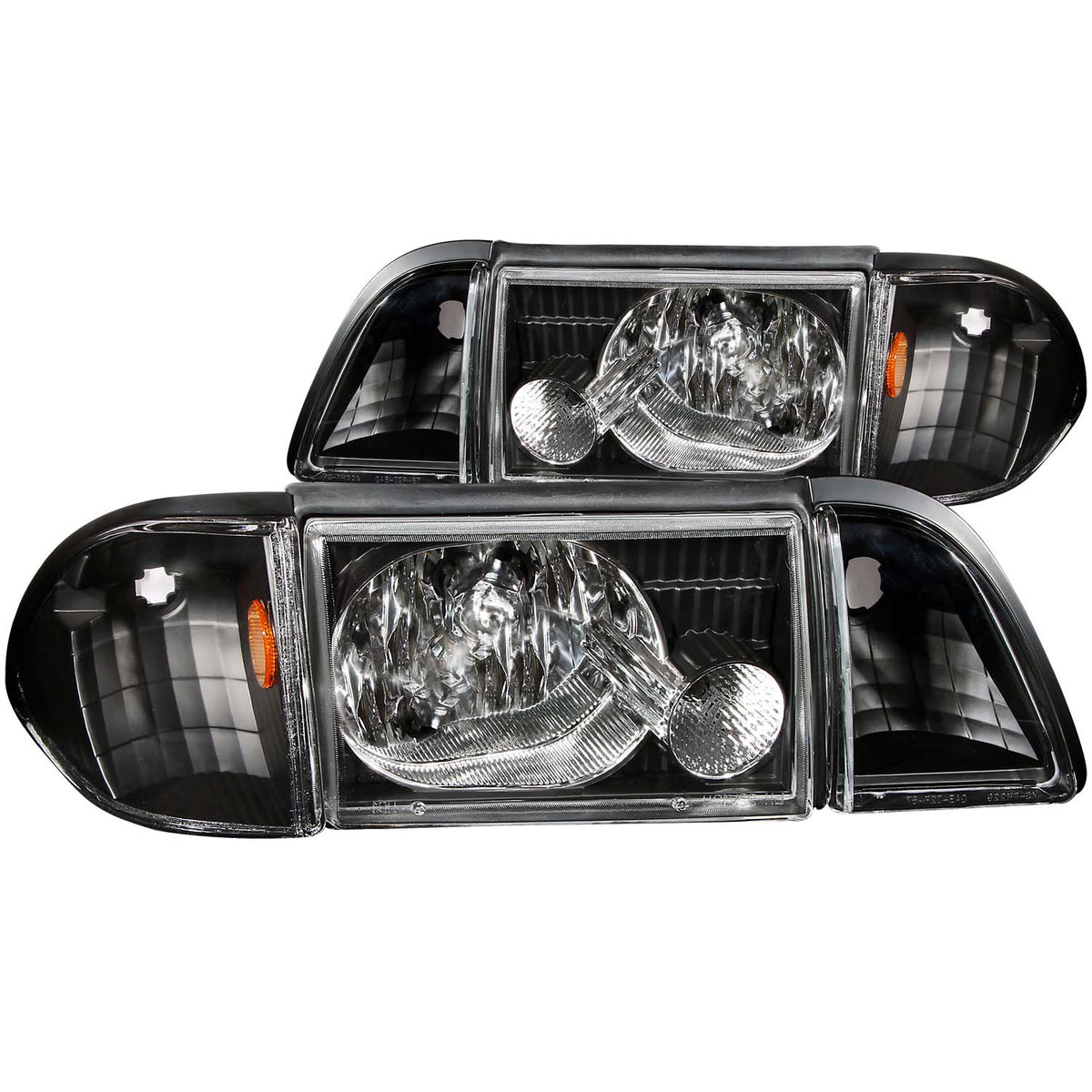 1987-1993 Ford Mustang Crystal Headlight Set