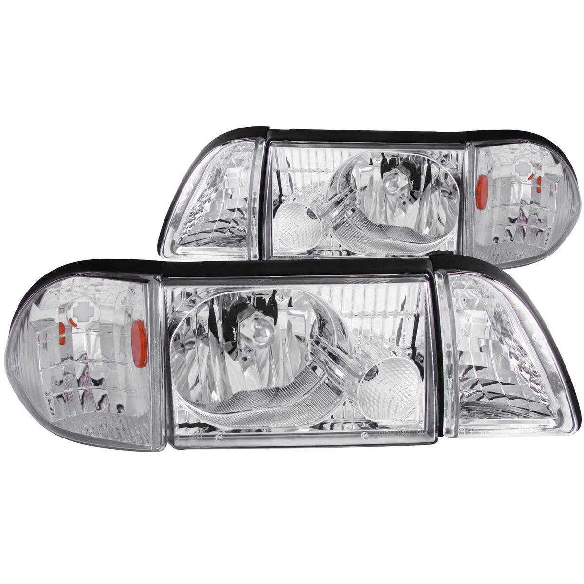 1987-1993 Ford Mustang Crystal Headlight Set