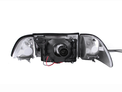 1987-1993 Ford Mustang Crystal Headlight Set