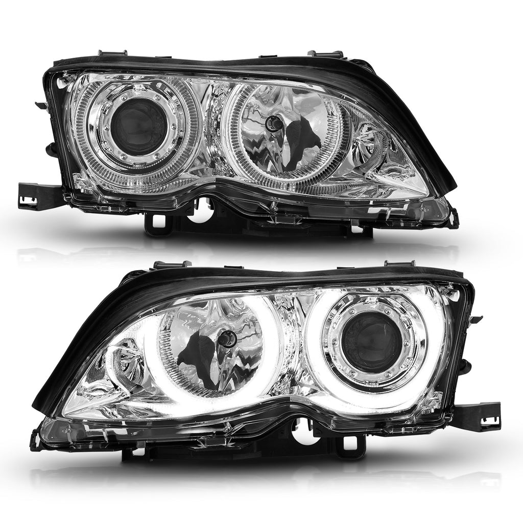 2002-2005 BMW 325i / 2002-2005 BMW 325xi / 2002-2005 BMW 330i Projector Headlight Set W/Halo