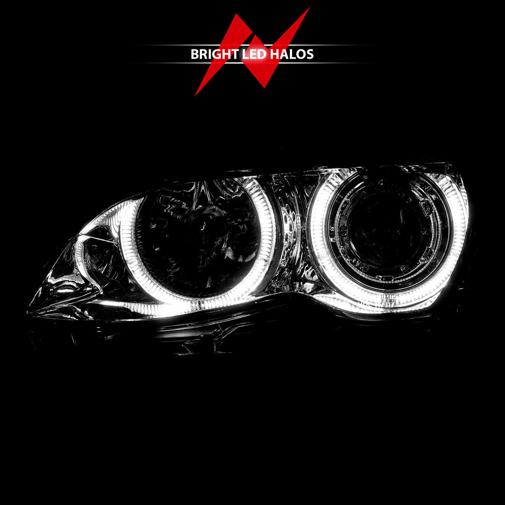 2002-2005 BMW 325i / 2002-2005 BMW 325xi / 2002-2005 BMW 330i Projector Headlight Set W/Halo