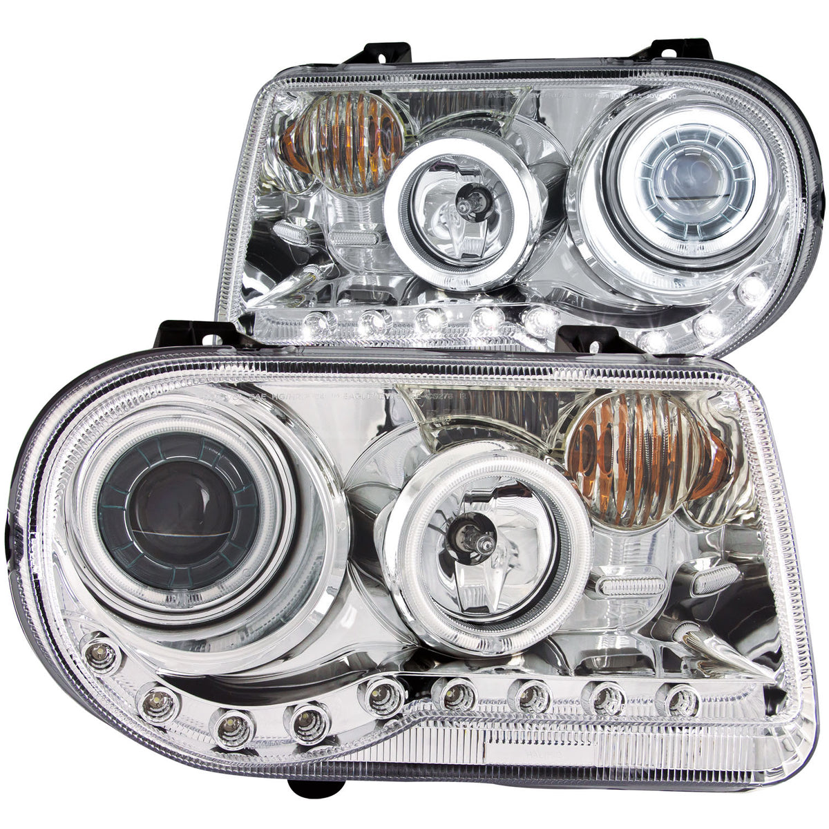 2005-2010 Chrysler 300 Projector Headlight Set W/Halo