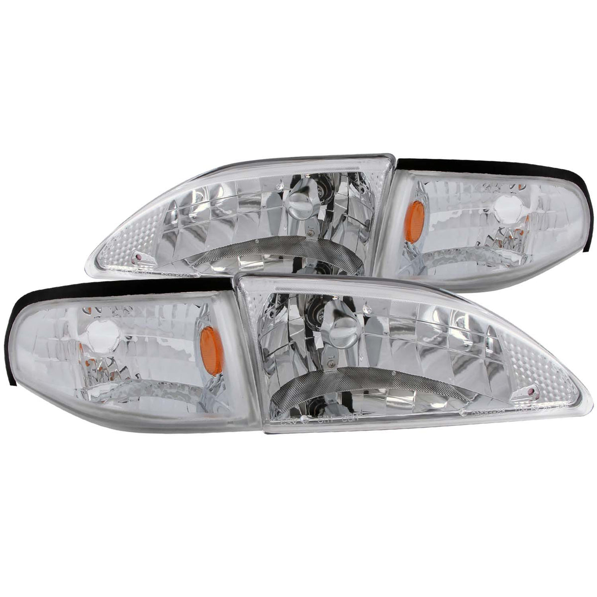 1994-1998 Ford Mustang Crystal Headlight Set