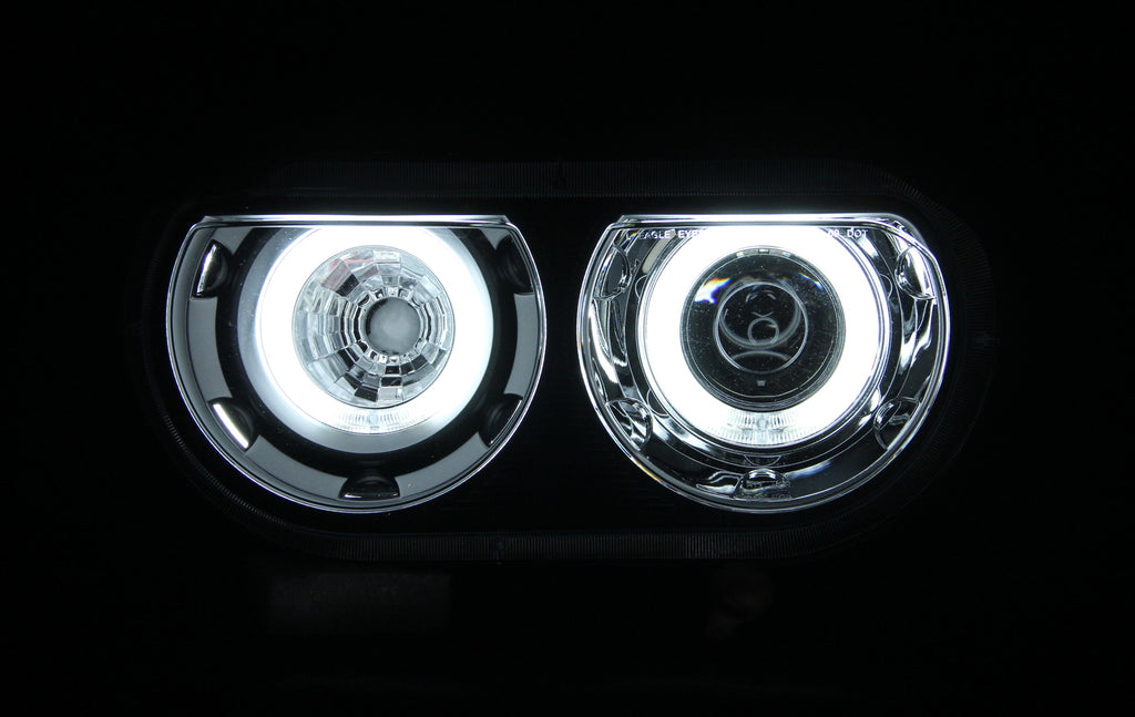 2008-2014 Dodge Challenger Projector Headlight Set W/Halo