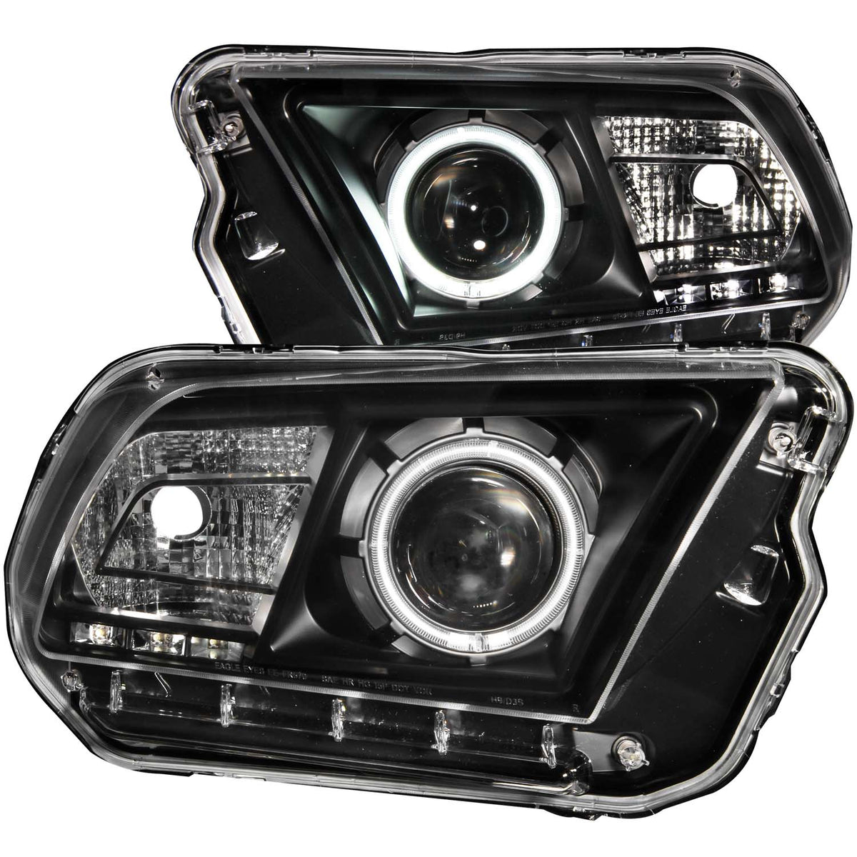 2010-2014 Ford Mustang Projector Headlight Set W/Halo