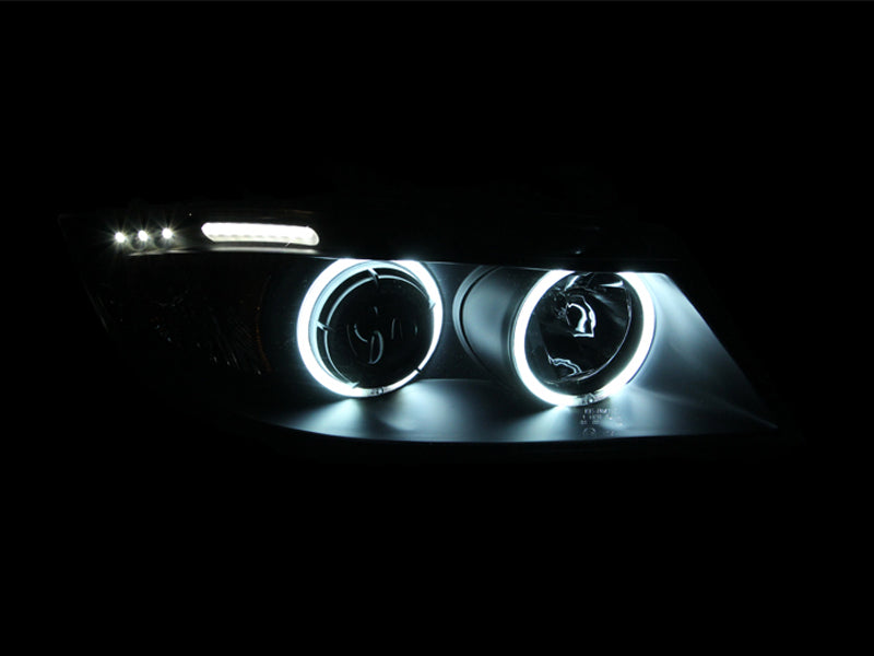 2006-2008 BMW 323i / 2006 BMW 325i / 2006 BMW 325xi Projector Headlight Set W/Halo