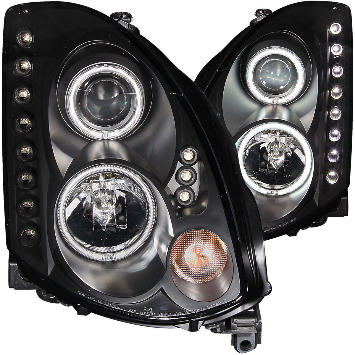 2003-2005 INFINITI G35 Projector Headlight Set W/Halo