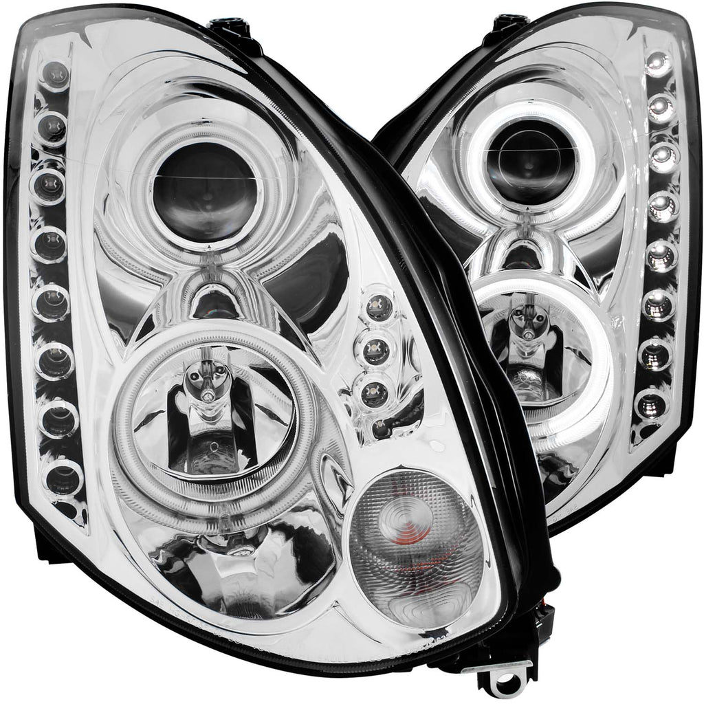 2003-2005 INFINITI G35 Projector Headlight Set W/Halo