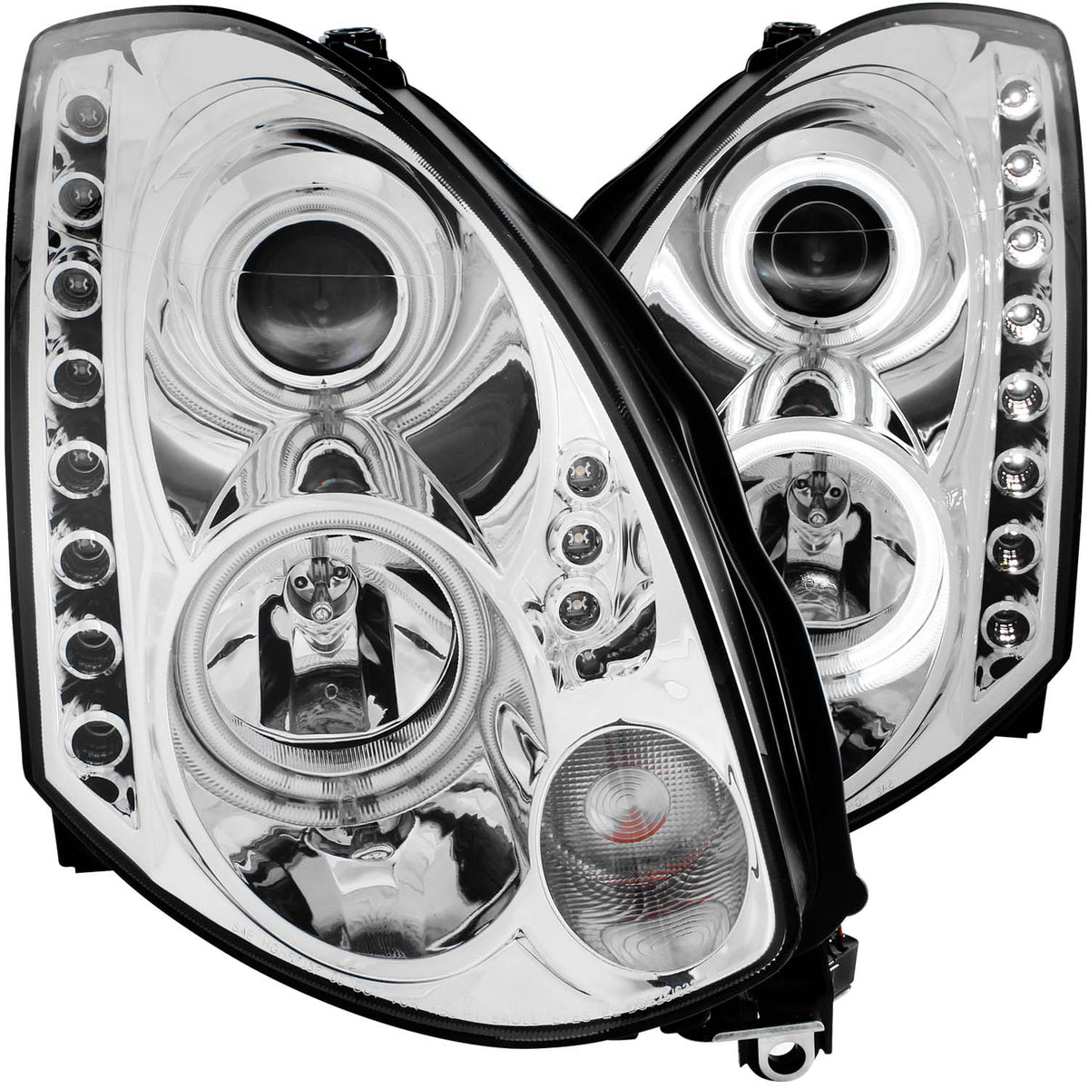 2003-2005 INFINITI G35 Projector Headlight Set W/Halo