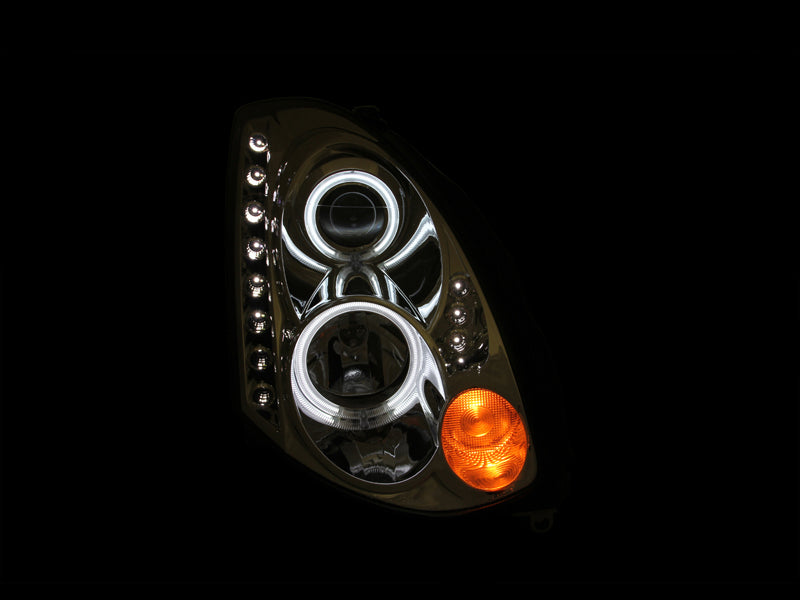 2003-2005 INFINITI G35 Projector Headlight Set W/Halo
