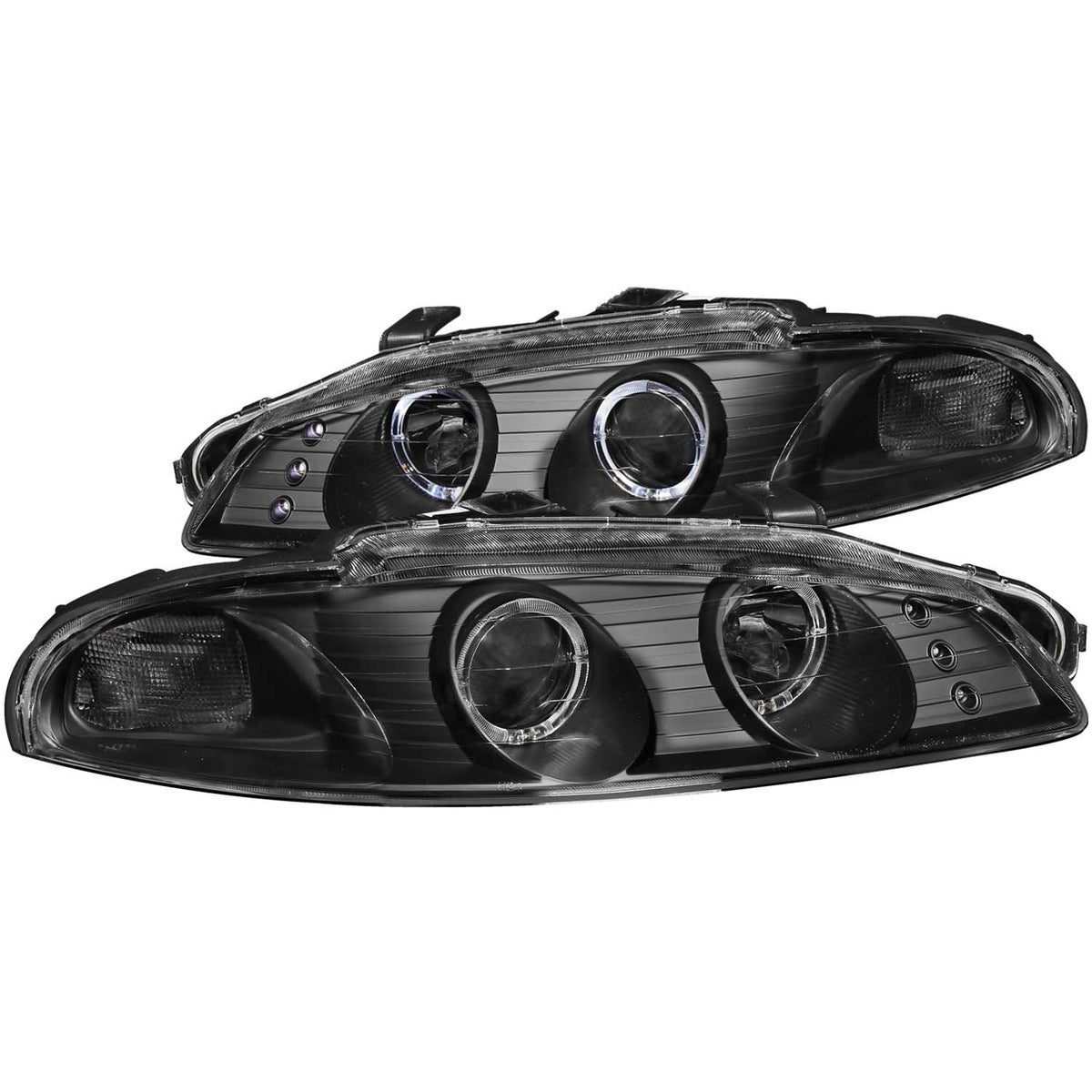 1997-1999 Mitsubishi Eclipse Projector Headlight Set W/2 Halos