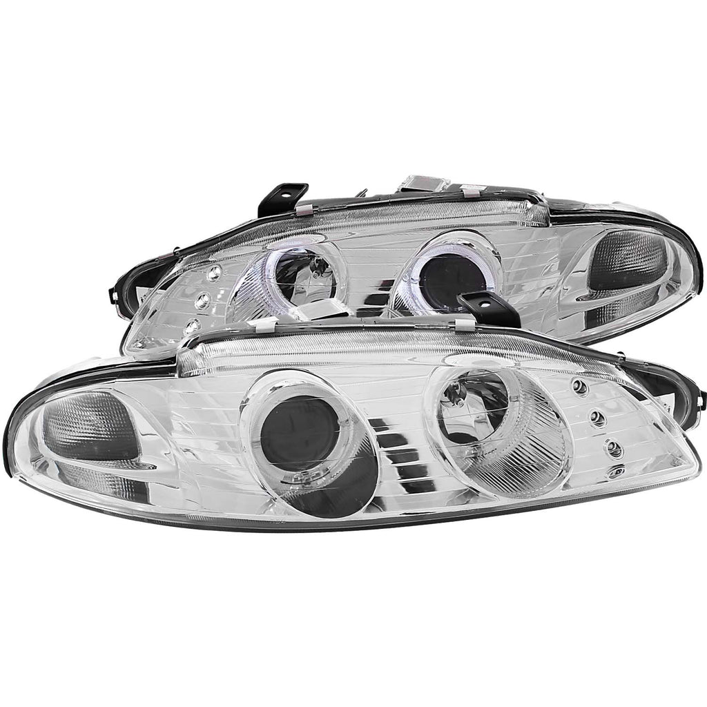 1997-1999 Mitsubishi Eclipse Projector Headlight Set W/2 Halos