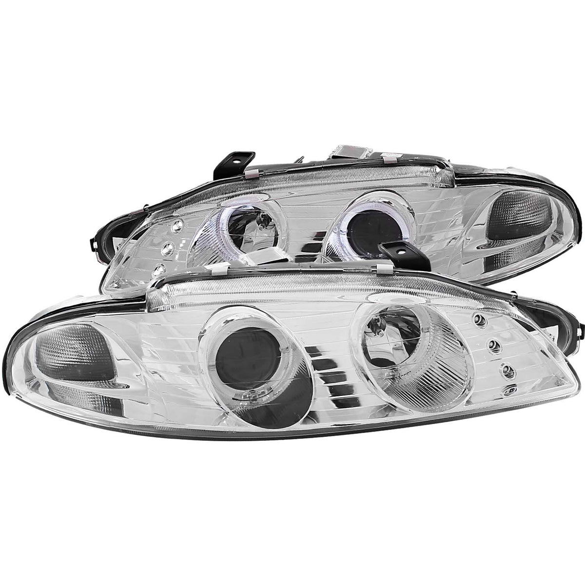 1997-1999 Mitsubishi Eclipse Projector Headlight Set W/2 Halos