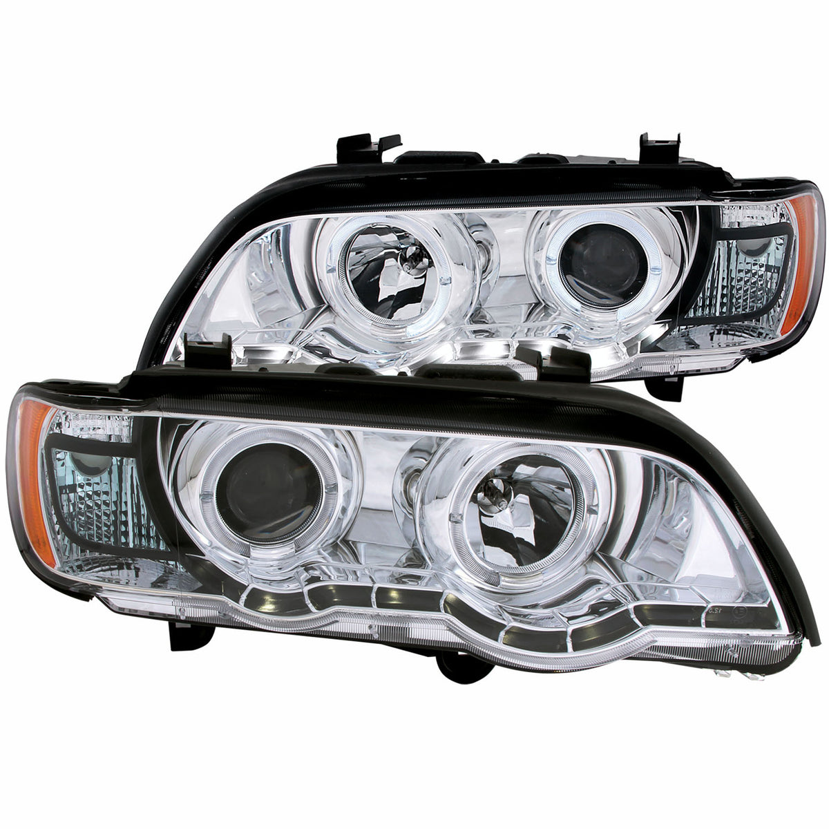 2000-2003 BMW X5 Projector Headlight Set W/Halo