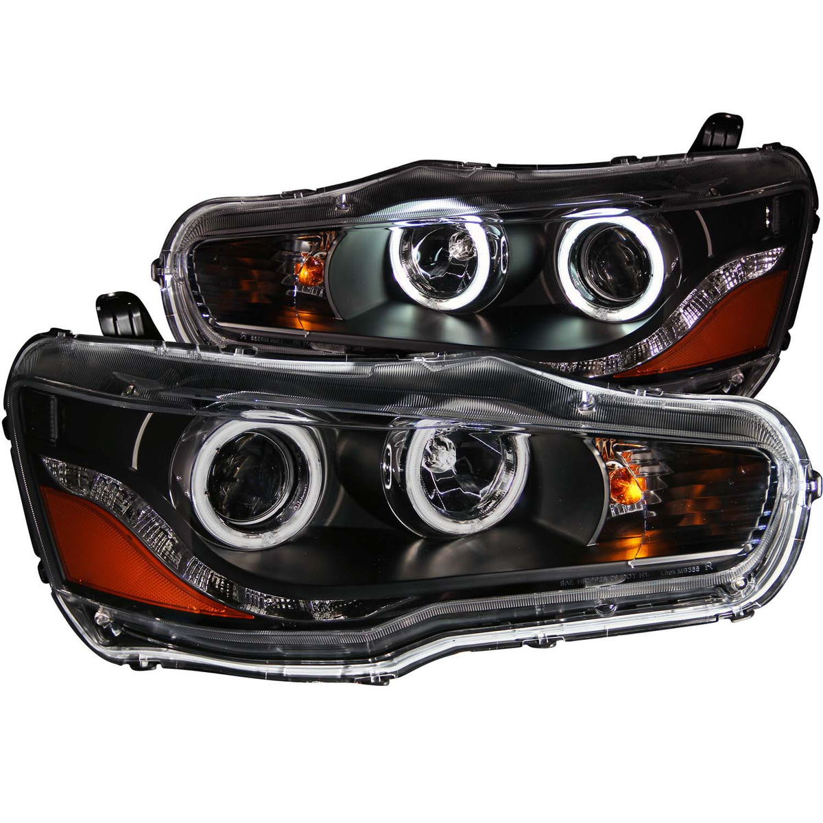 2008-2015 Mitsubishi Lancer Projector Headlight Set W/Halo