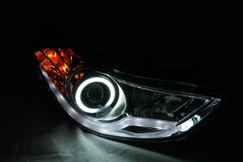 2011-2014 Hyundai Elantra / 2013 Hyundai Elantra Coupe / 2013 Hyundai Elantra GT Projector Headlight Set W/Halo