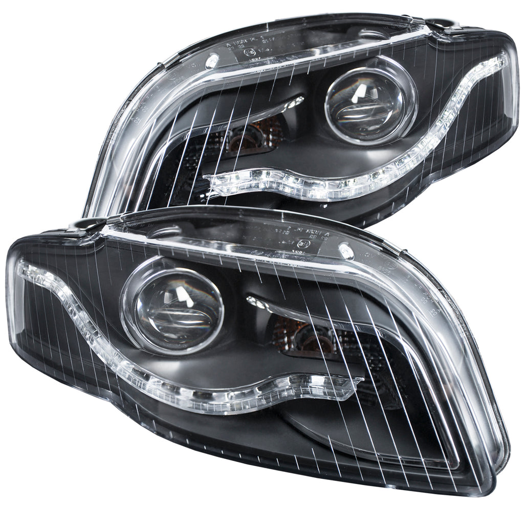 2006-2008 Audi A4 Projector Headlight Set W/2 Halos