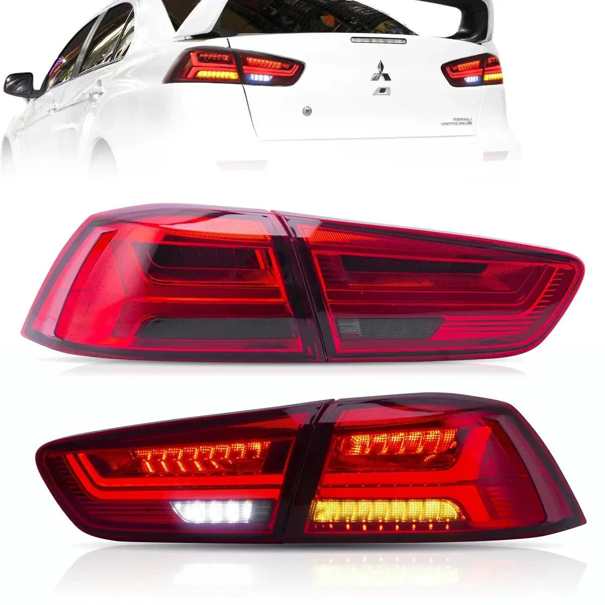 Vland LED Tail Light Assembly for 2008-2017 Mitsubishi Lancer & EVO X