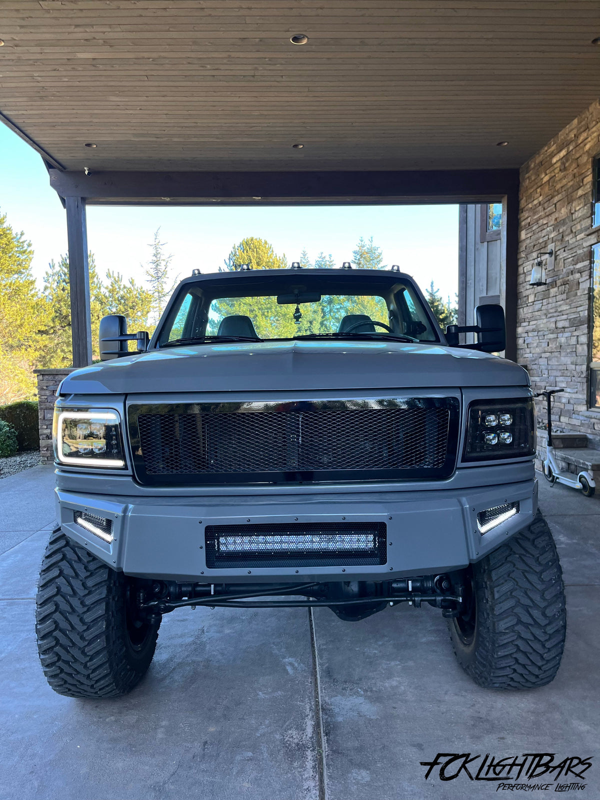 FCK Lightbars Chase Light Bar – Amber/White LED Light Bar with Strobe (20"–50")