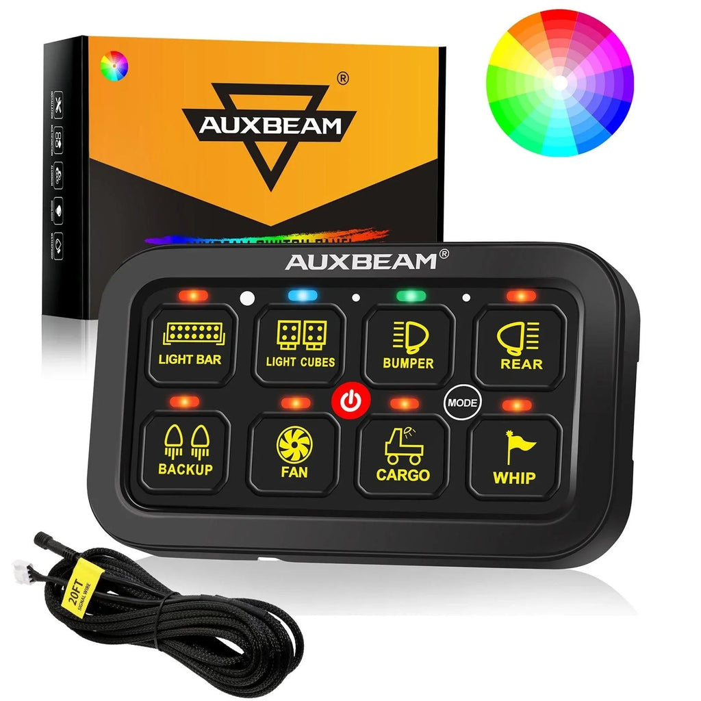Auxbeam RGB Series 4/6/8/12 Gang LED Switch Panel