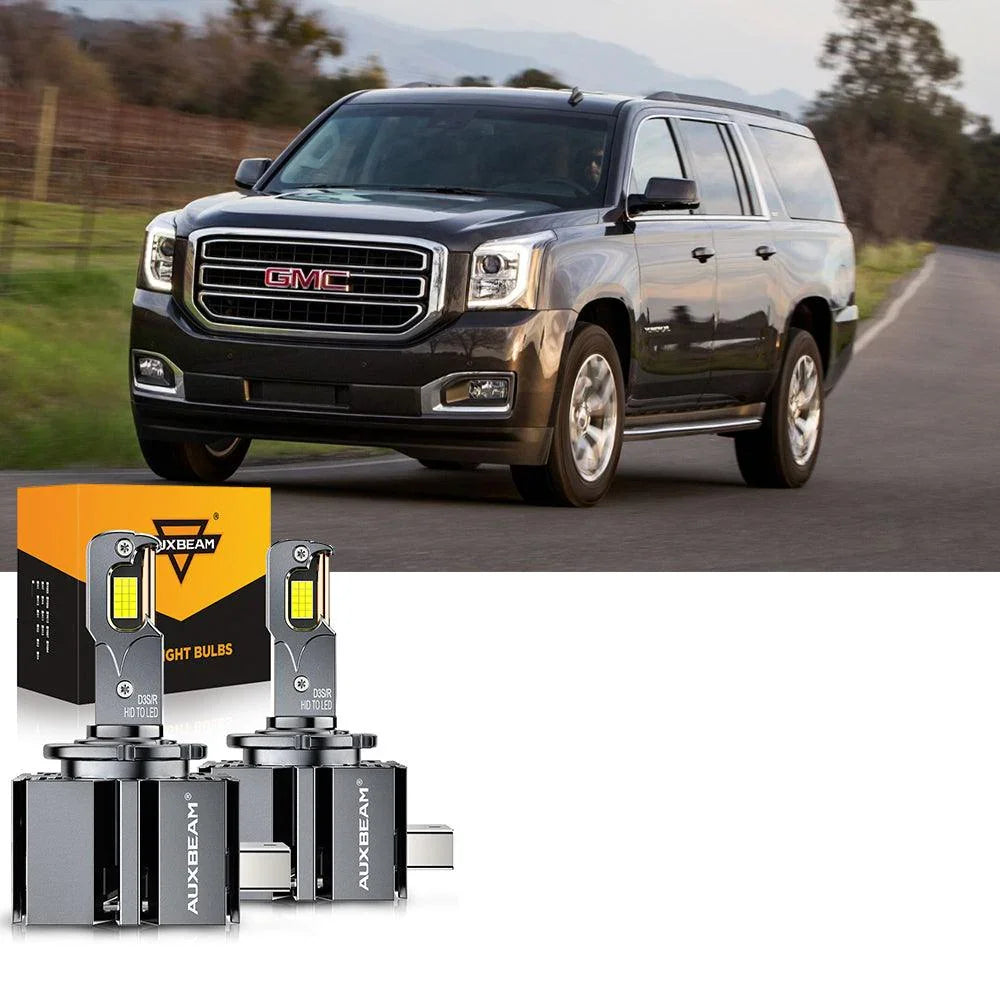 Auxbeam LED Headlight Bulbs Bundle for 2017-2018 GMC Yukon XL HID 9005 D3S