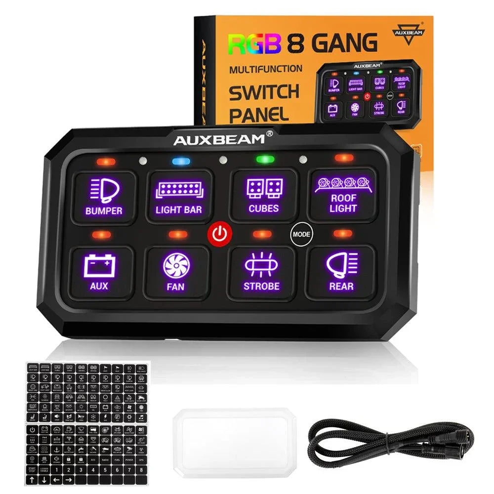 Auxbeam RGB Series 4/6/8/12 Gang LED Switch Panel