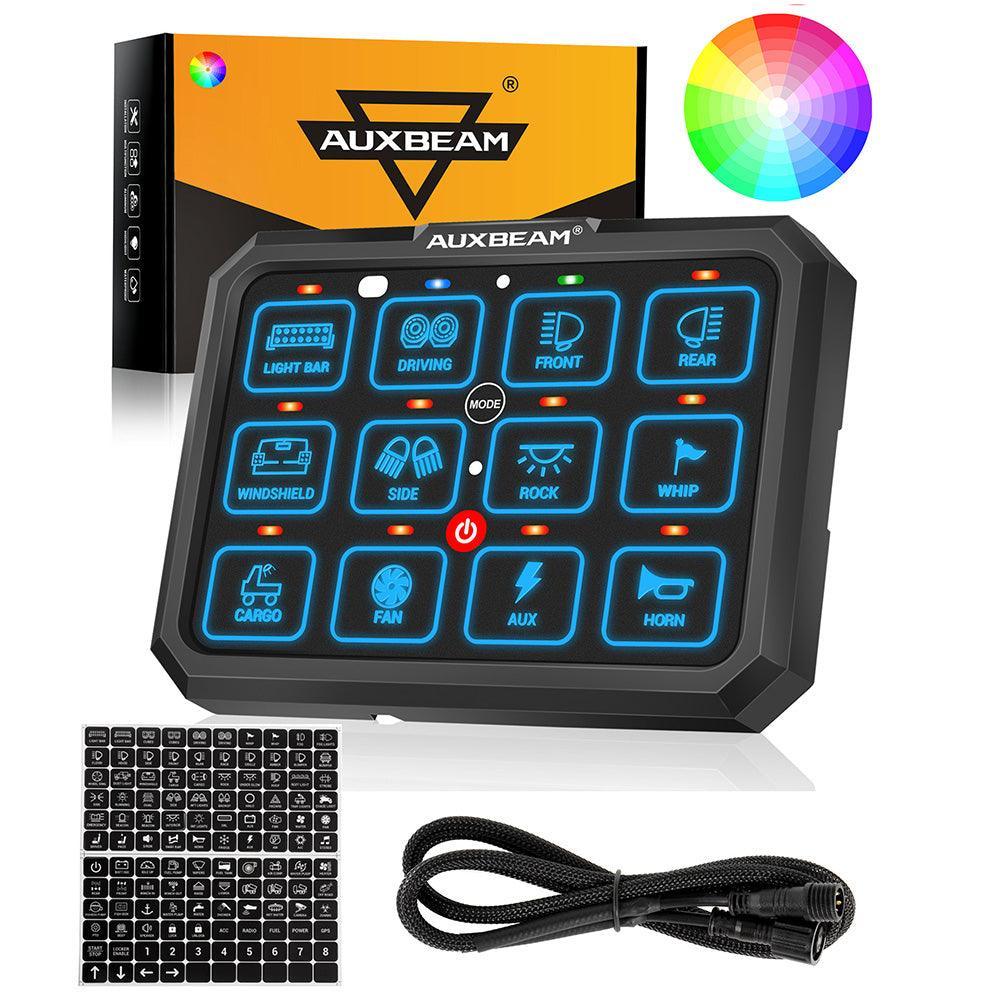 Auxbeam RGB Series 12 Gang (RB120) RGB Switch Panel