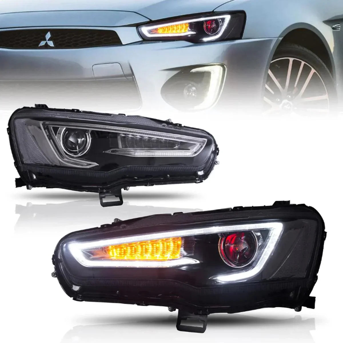 Vland LED Headlight Assembly Dual Beam Projector